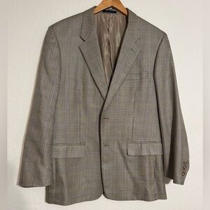 Club Room Men's Glen Plaid Sport Coat - Gray & Tan Size 42 R